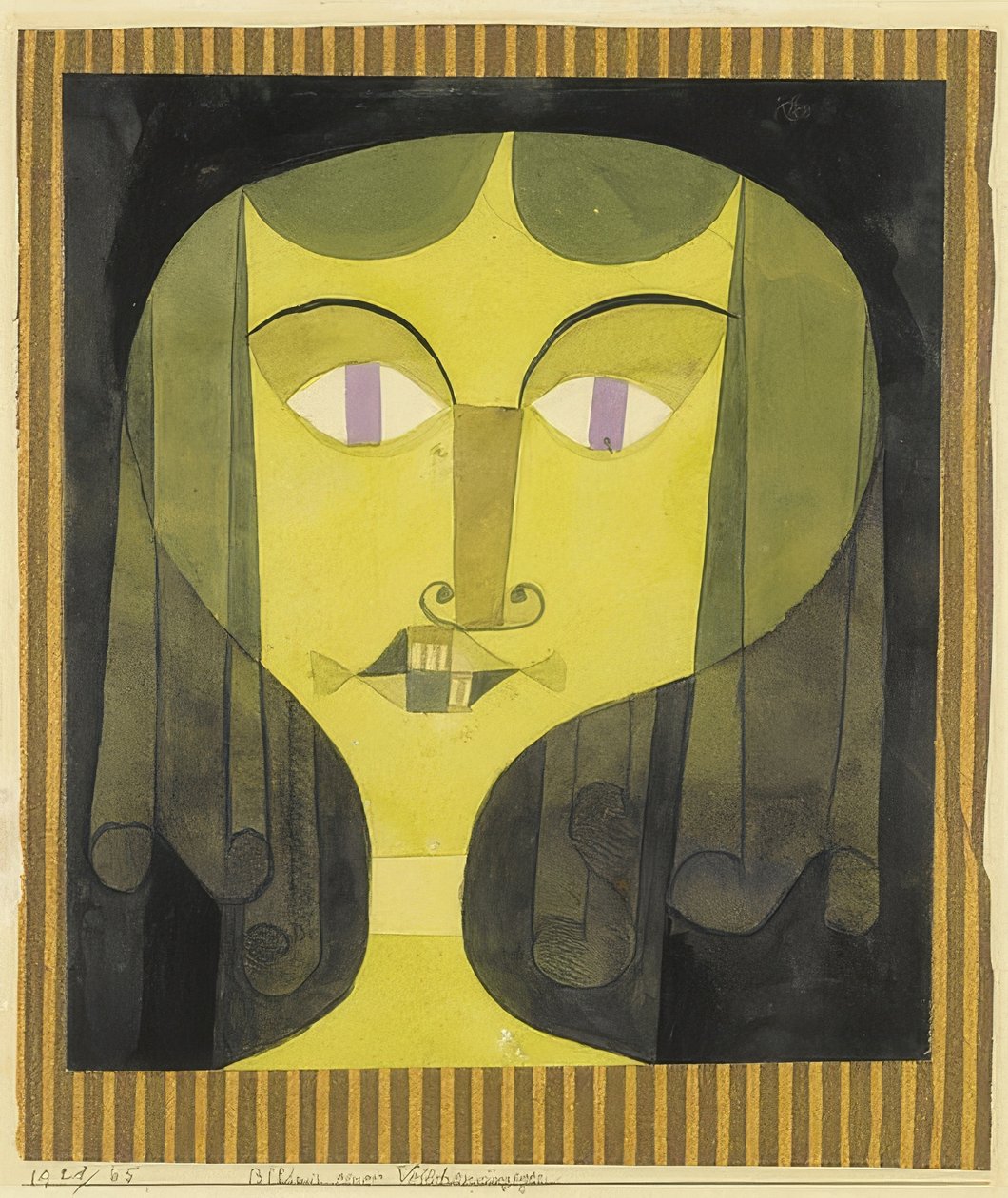 紫罗兰色眼睛的女人的画像。 1921-65 作者 保罗·克莱