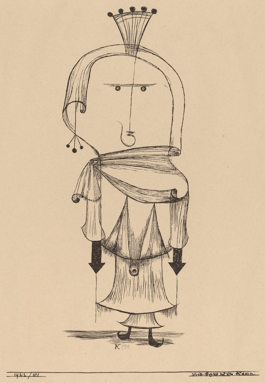 带梳子的女巫 带梳子的女巫》，1922年。 作者 保罗·克莱