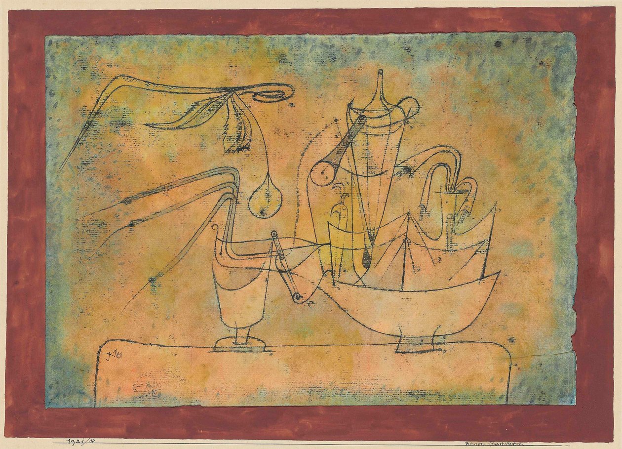 梨子的蒸馏，1921年。 作者 保罗·克莱