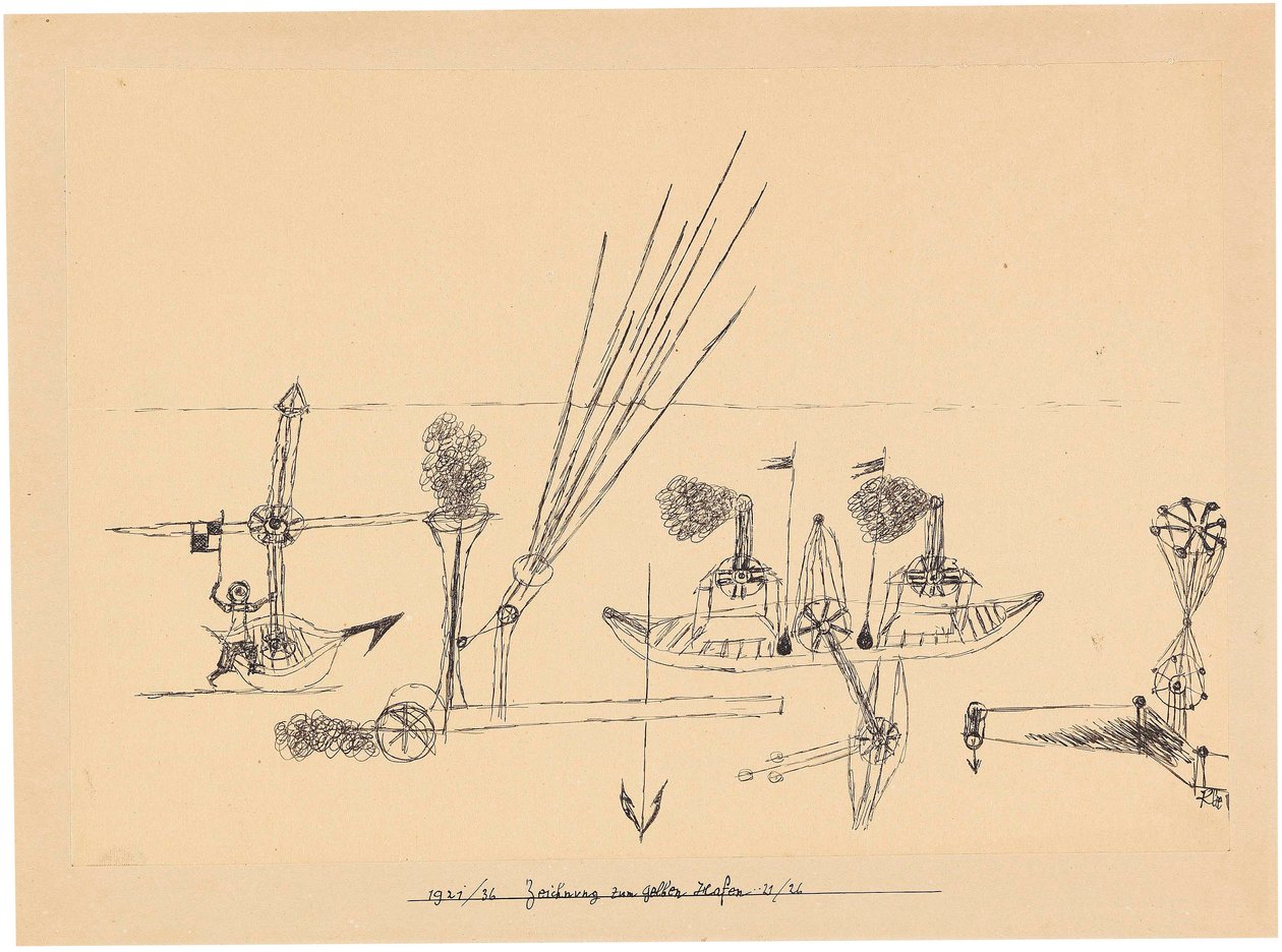 黄港的图纸，1921-1926。 作者 保罗·克莱