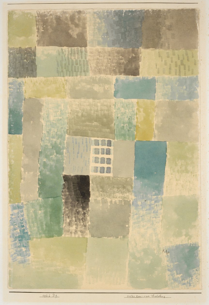 定居点的第一栋房子，1926年。 作者 保罗·克莱