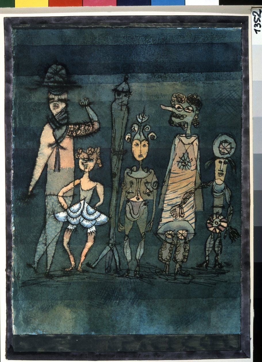 面具。 保罗·克利 (1879-1940) 的绘画 作者 保罗·克莱