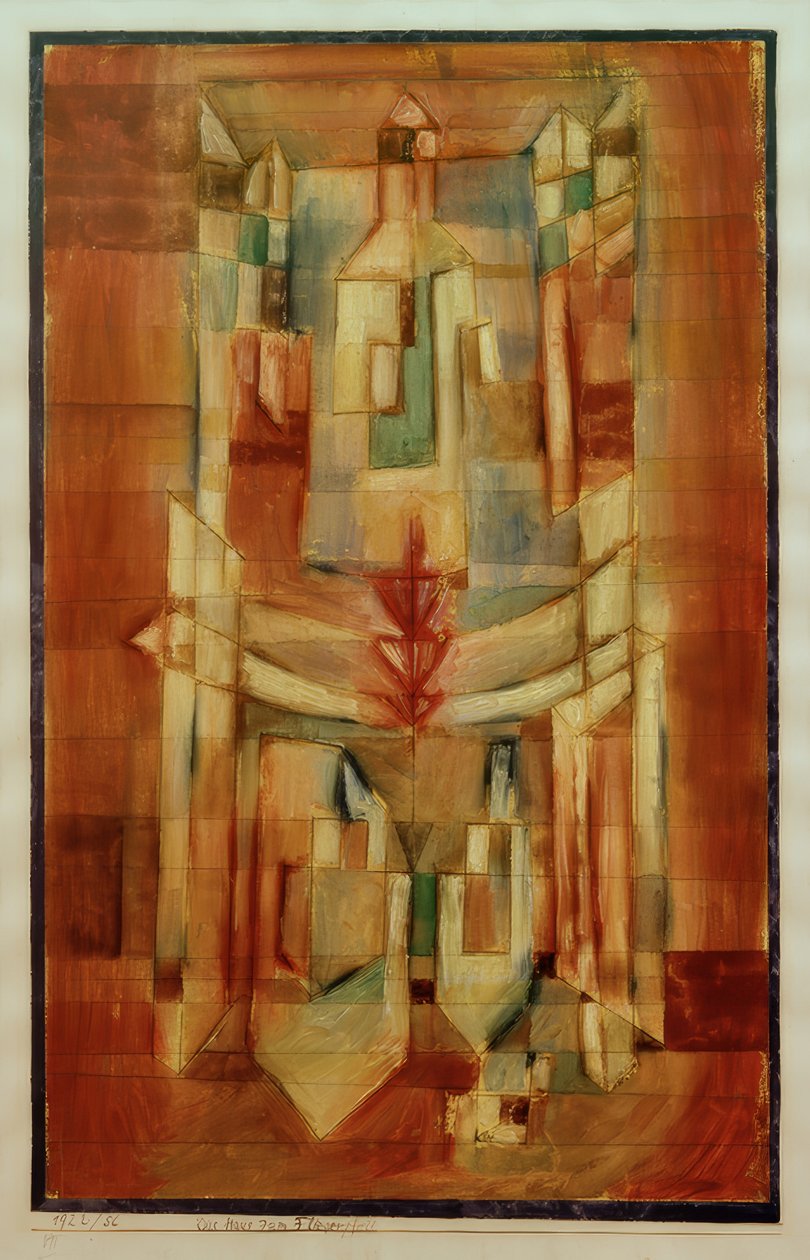 克莱（P.Klee），《飞箭之家》 -绘画，1922年 作者 保罗·克莱