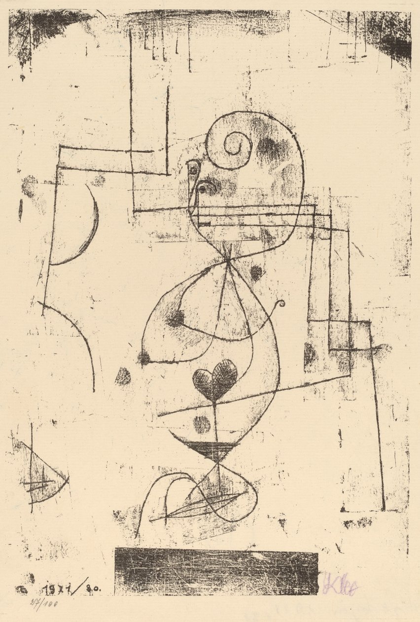 红心皇后Herzdame，1921年。 作者 保罗·克莱