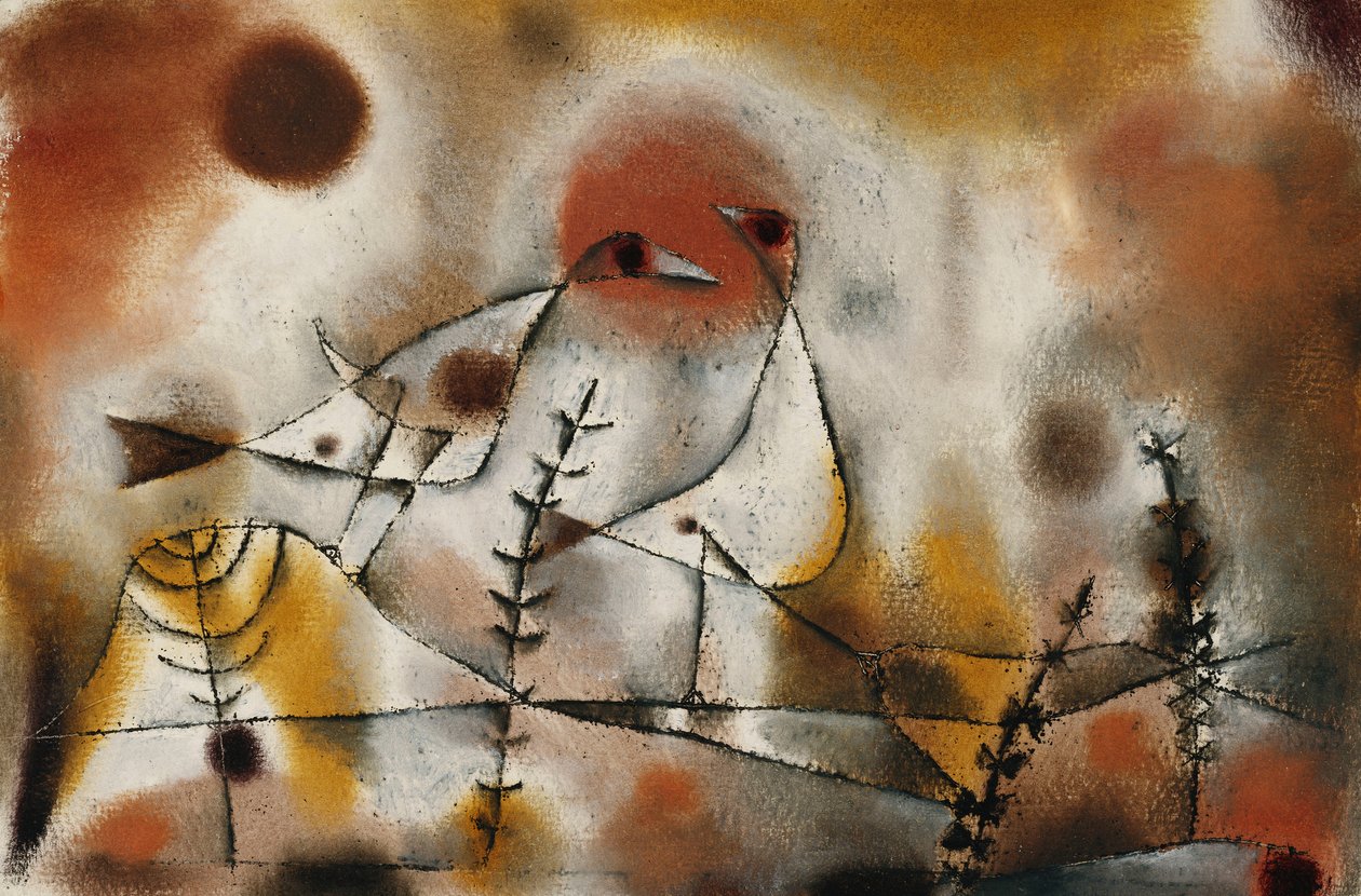 雪鸡； Schneehuhn，c.1920（纸上水粉、钢笔、墨水和画笔） 作者 保罗·克莱