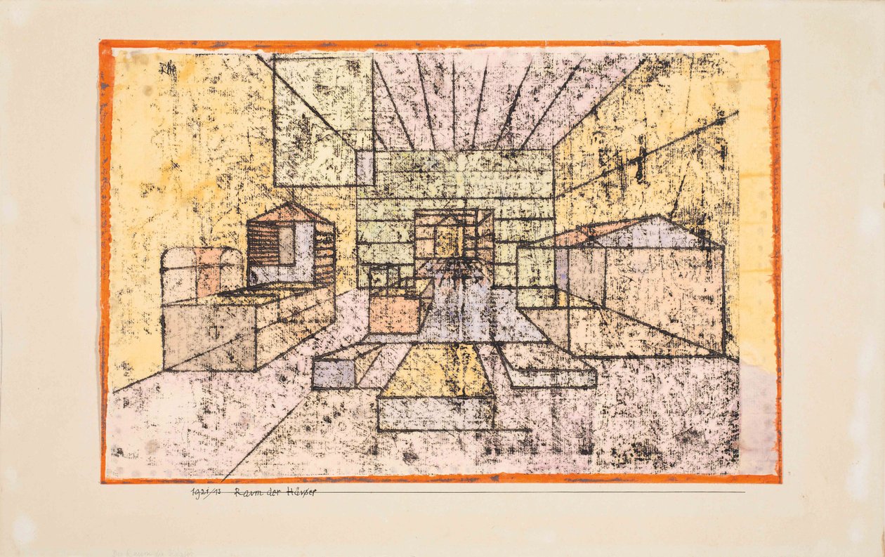 房屋的空间，1921年。 作者 保罗·克莱