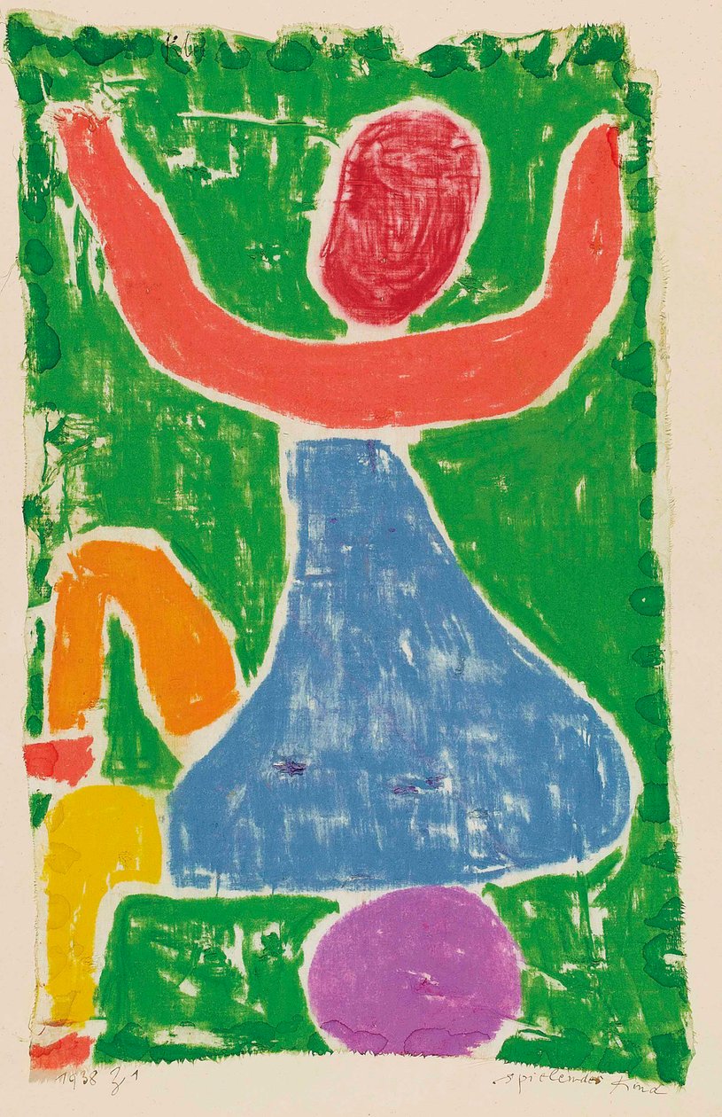 Spielendes Kind Child playing, 1938. 作者 保罗·克莱