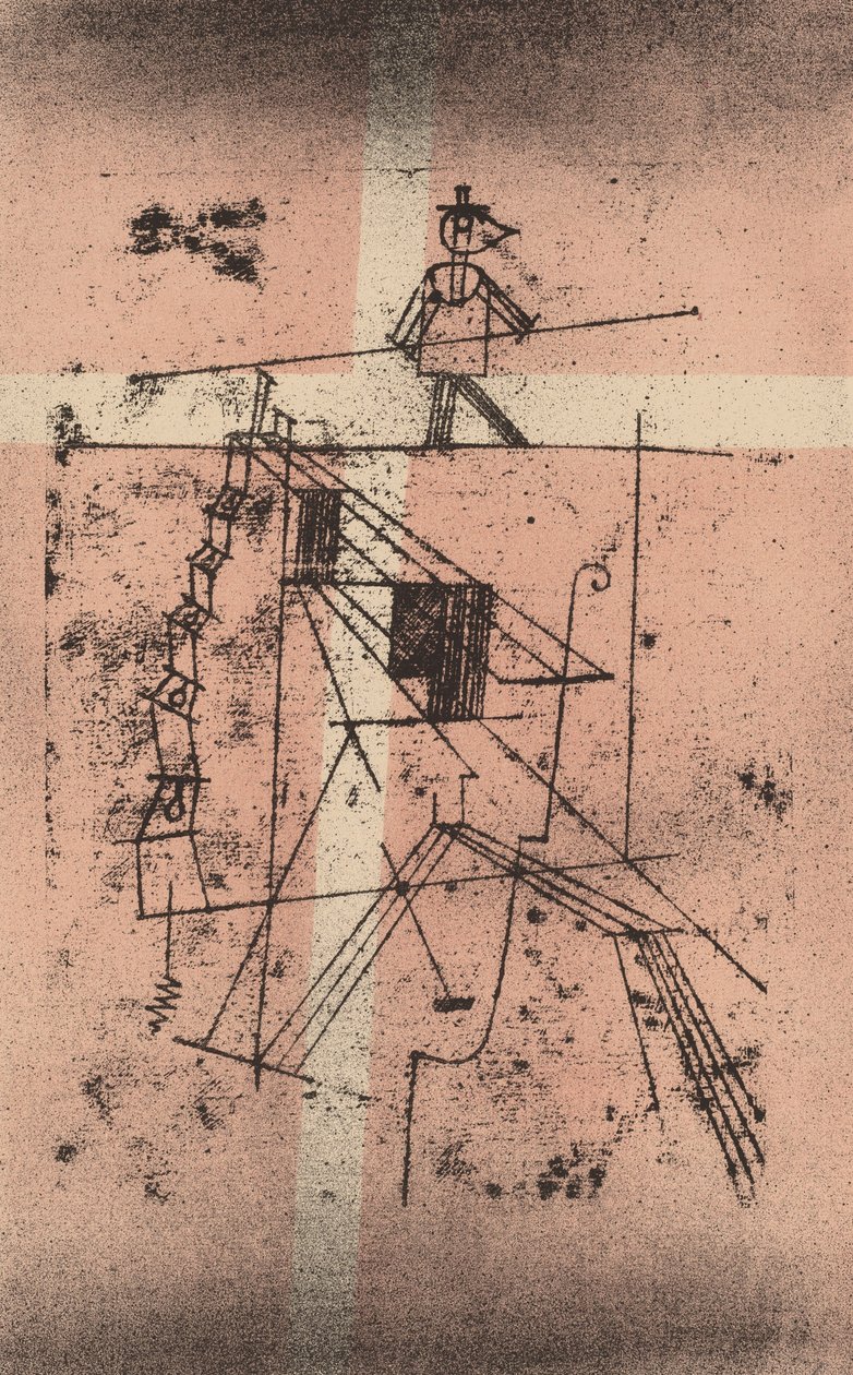 绷紧的绳索行者绳索舞者，1923年。 作者 保罗·克莱