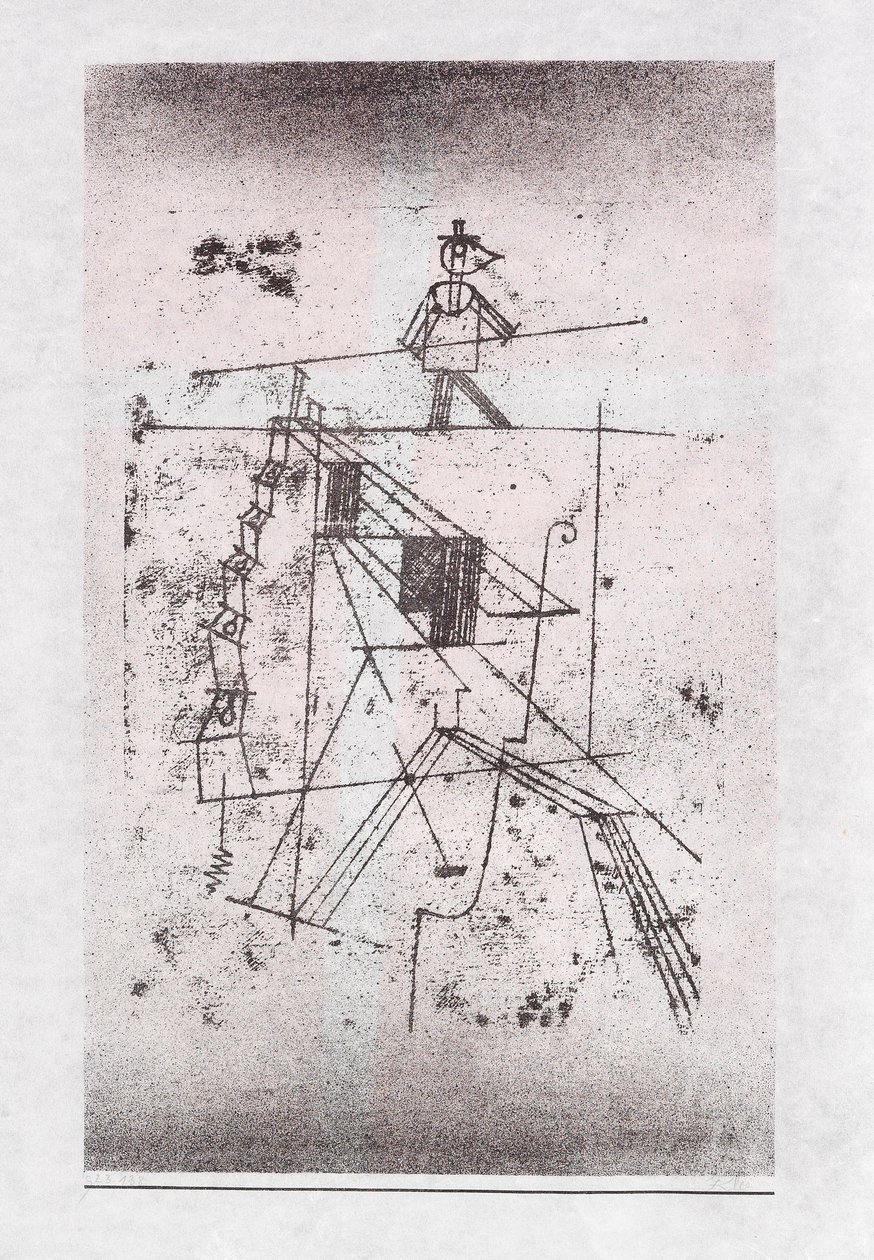 走钢丝的人，1923年。 作者 保罗·克莱