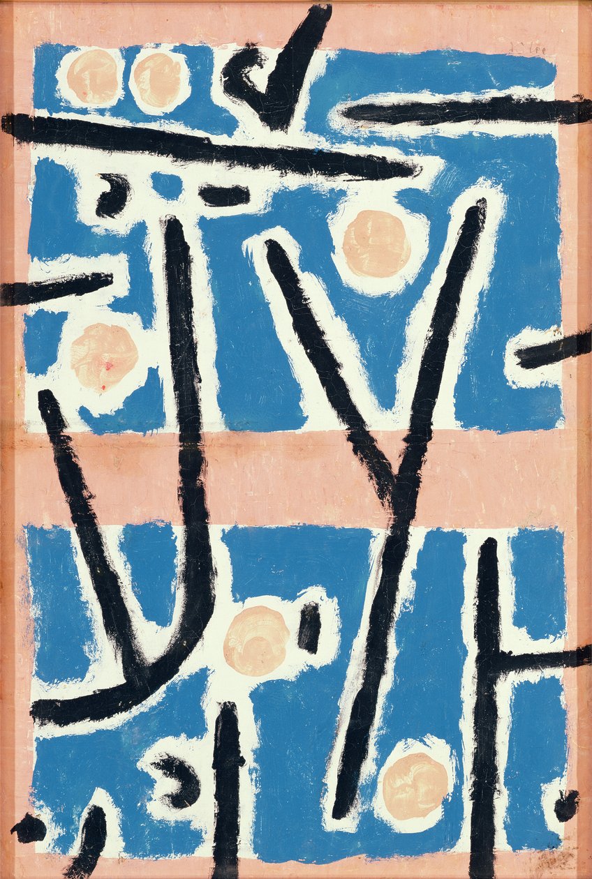 无题（成长的迹象）1937 年（纸上彩色浆糊、钢笔画和粉笔画） 作者 保罗·克莱