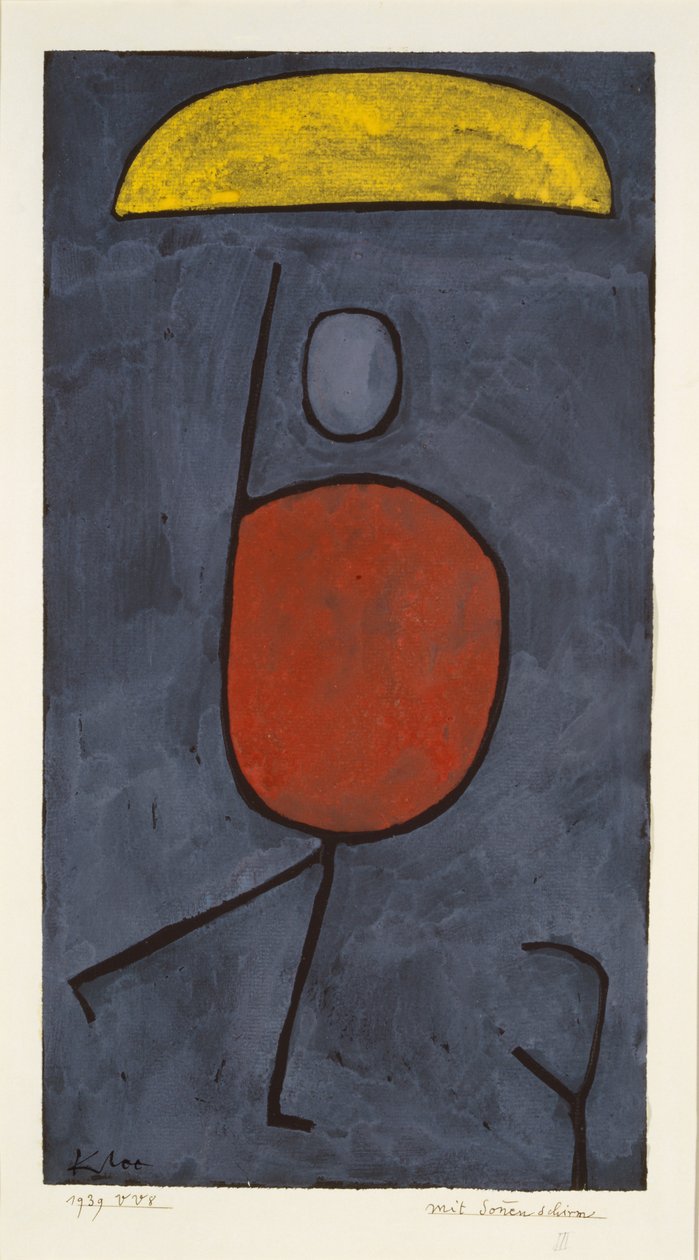 带着一把伞，1939年。 作者 保罗·克莱