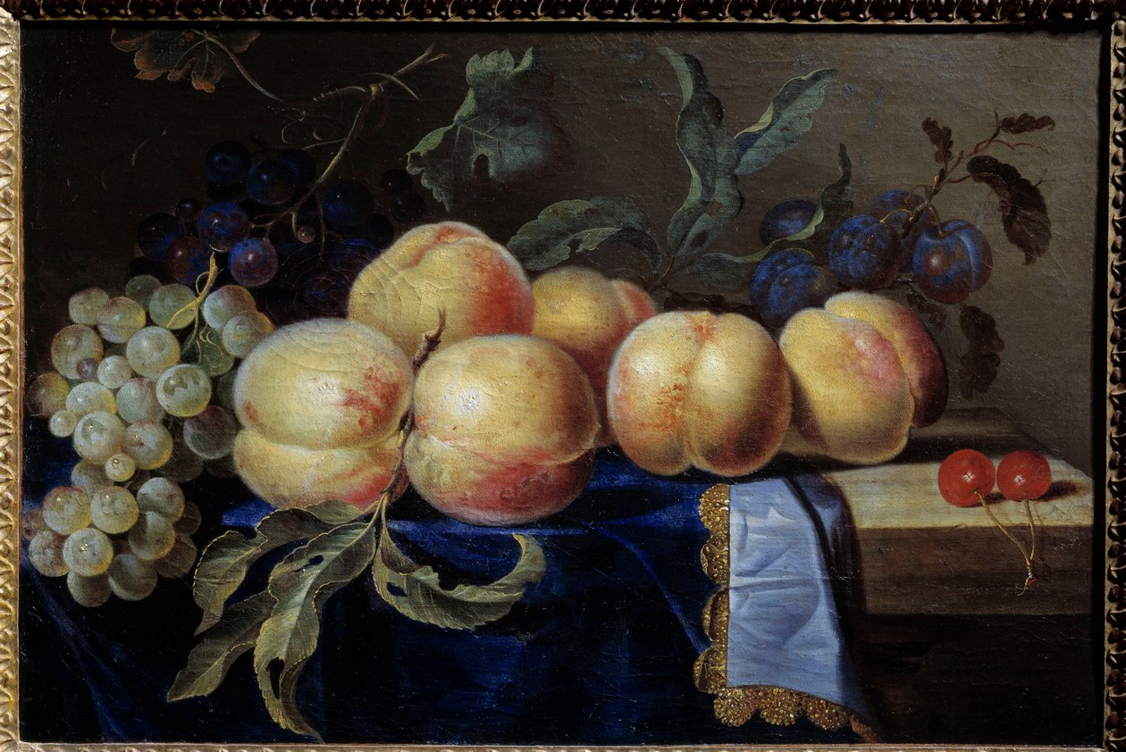 静物，佩奇。 Paul Liegeois (17 世纪) Sun 的绘画。 0,31x0,47 m Rouen, musee des Beaux Arts 作者 保罗·列格