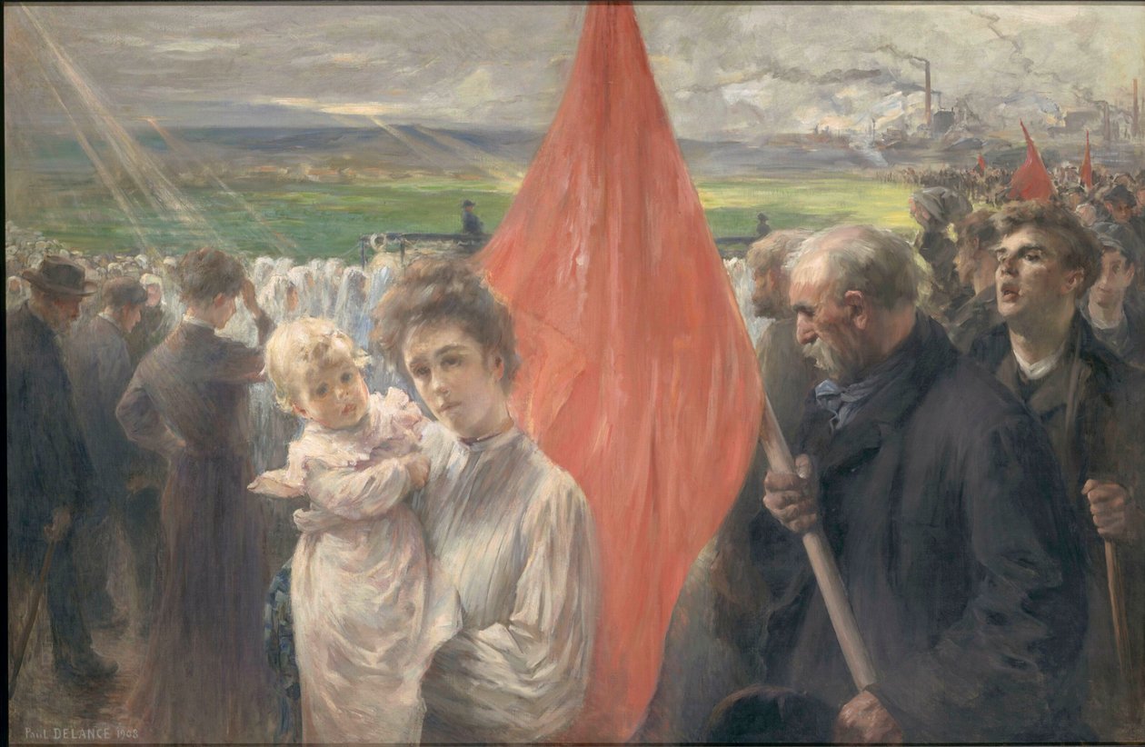 圣旺的一次罢工，1908年。 作者 保罗·路易斯·德兰斯