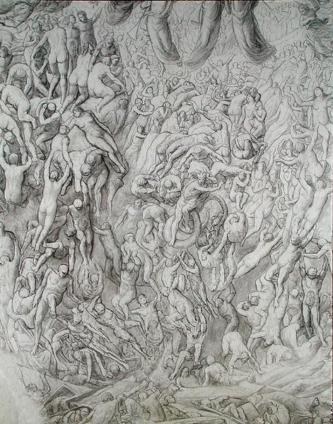 最后的审判（纸上铅笔画） 作者 保罗·马克·约瑟夫·切纳瓦德