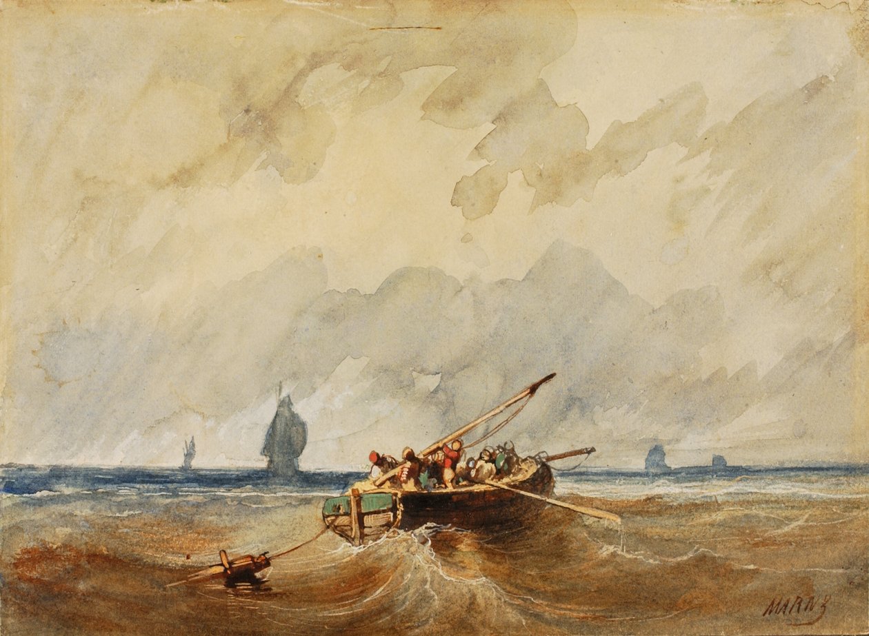 海洋景观，约1878年。 作者 保罗·马尼