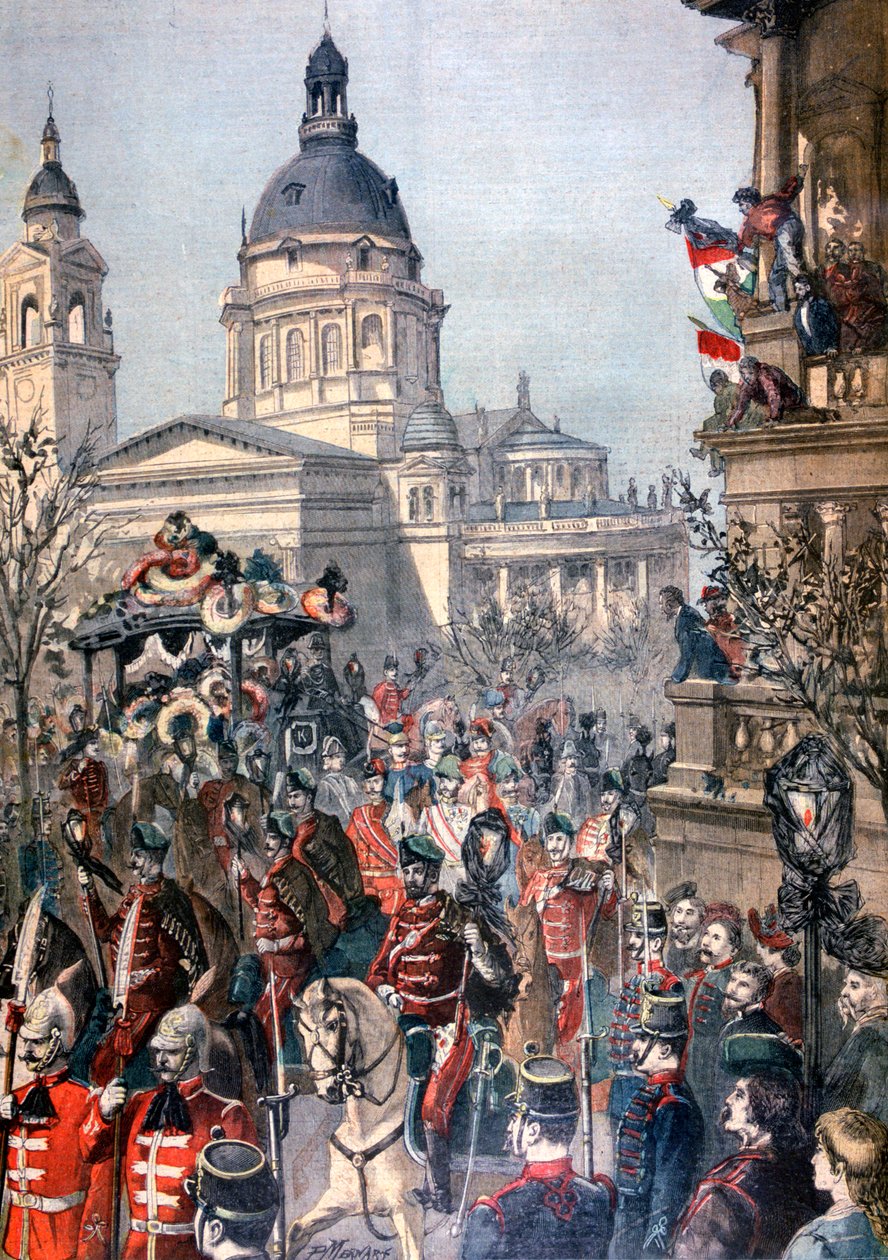 1894年3月21日在布达佩斯拉霍斯·科苏特（Lajos Kossuth）举行的葬礼。 作者 保罗·默沃特