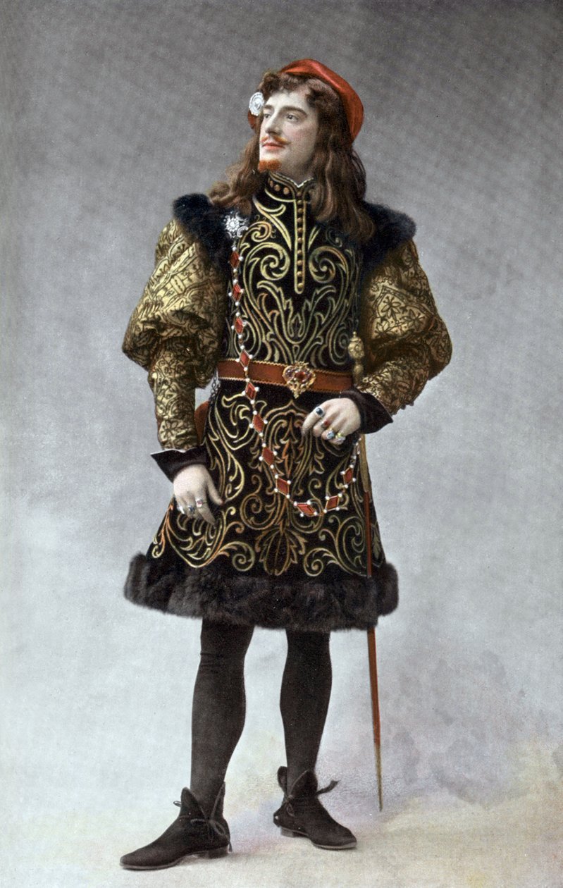 法国喜剧演员让·佩里尔（Jean Perier，1869-1954 年）在巴黎歌剧《La reine Fiammette》中饰演 Giorgio d