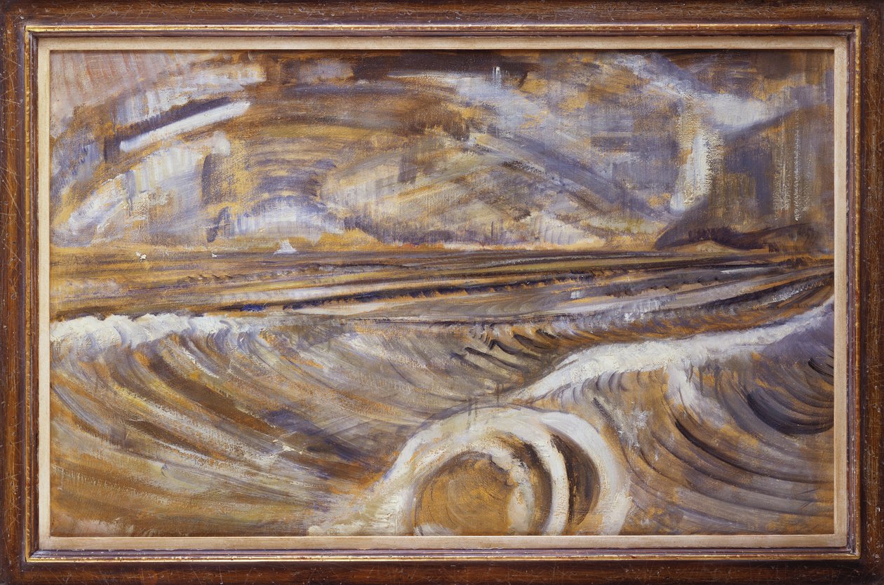 戴姆丘奇的波浪，约 1920-21 年（布面油画） 作者 保罗·纳什