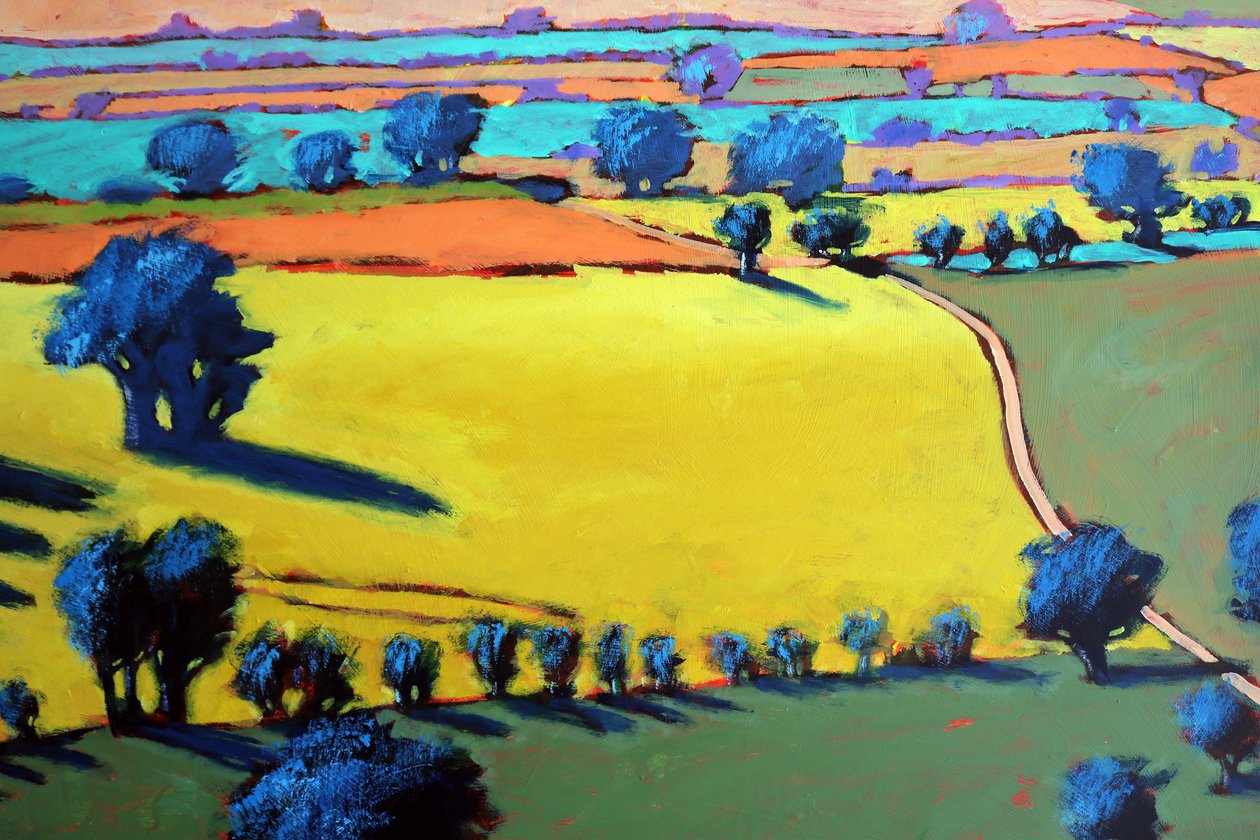 Cotswold Way close up (acrylic on board) 作者 保罗·鲍伊斯