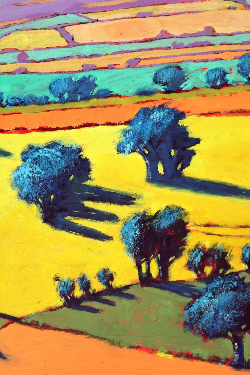 Cotswold Way close up 2 (acrylic on board) 作者 保罗·鲍伊斯