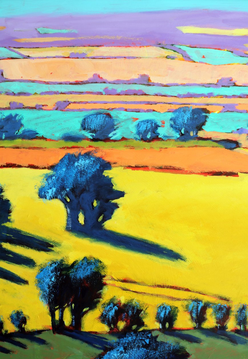 Cotswold Way close up 6 (acrylic on board) 作者 保罗·鲍伊斯