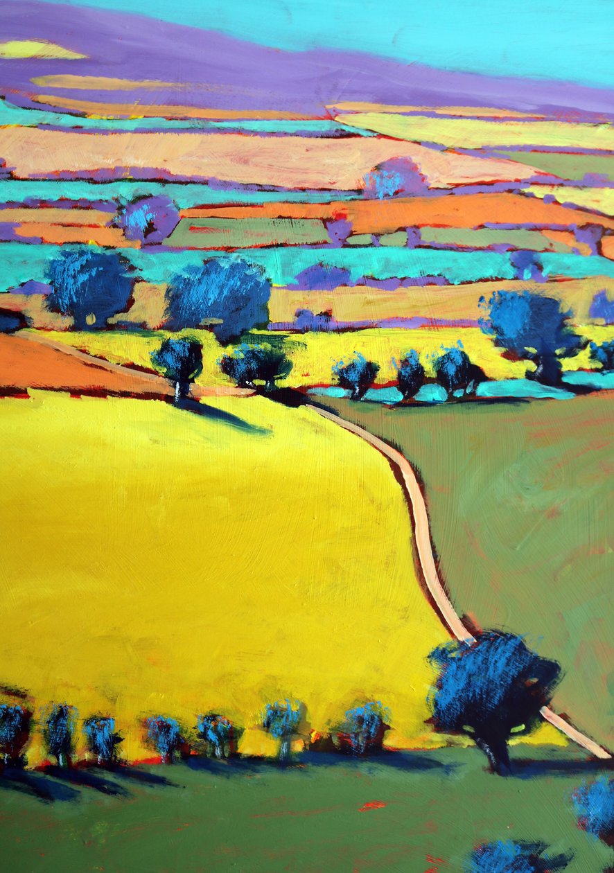 Cotswold Way close up 7 (acrylic on board) 作者 保罗·鲍伊斯