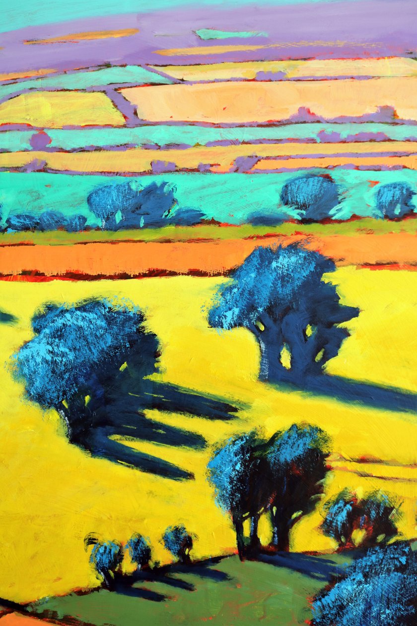 Cotswold Way close up 8 (acrylic on board) 作者 保罗·鲍伊斯