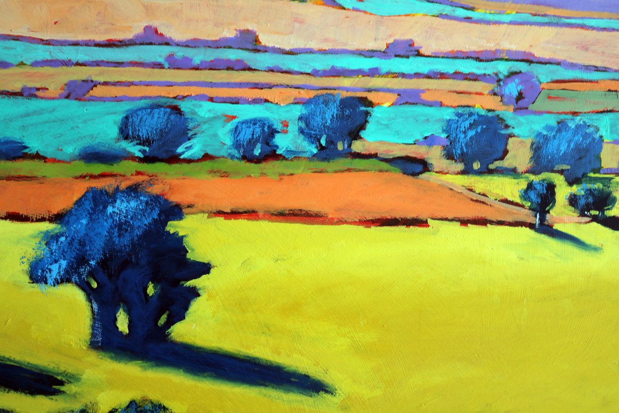 Cotswold Way close up 9 (acrylic on board) 作者 保罗·鲍伊斯