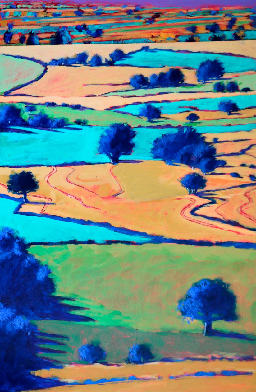 农场，2024 年（丙烯酸画板） 作者 保罗·鲍伊斯