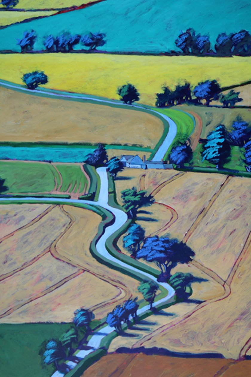Lane in summer close up 1 (acrylic on board) 作者 保罗·鲍伊斯