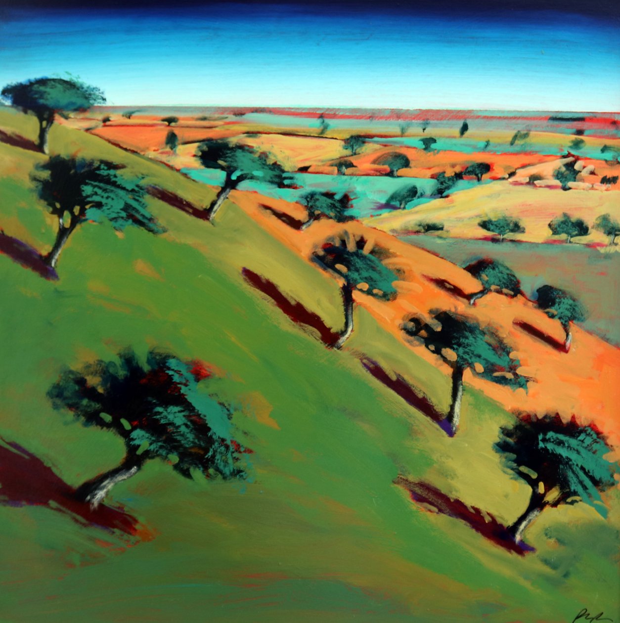 Ragged Stone Hill (acrylic on paper) 作者 保罗·鲍伊斯