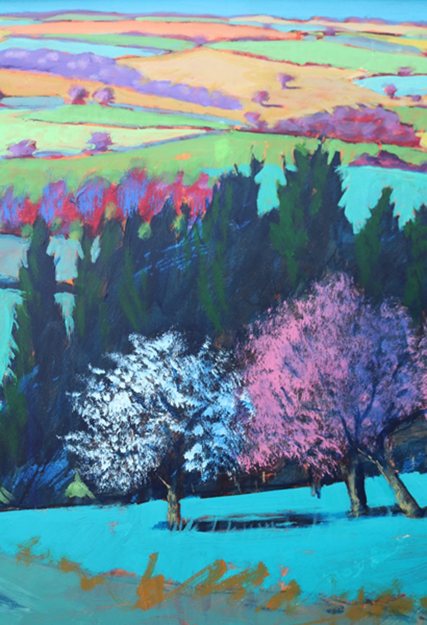 Teme Valley April close up 1 (acrylic on board) 作者 保罗·鲍伊斯
