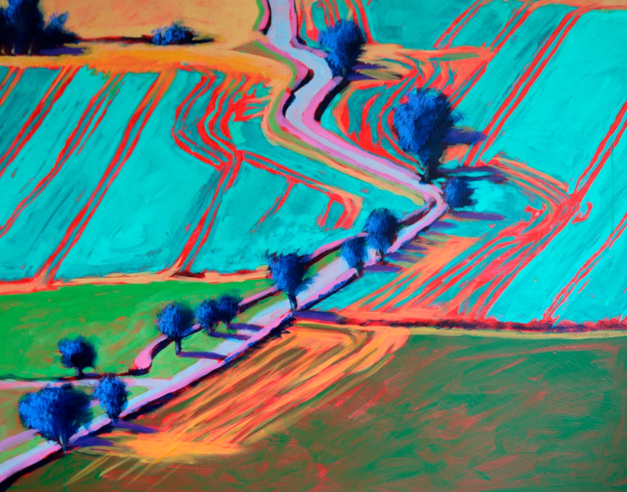 Towards Welland #4（细节），2024（丙烯酸画板） 作者 保罗·鲍伊斯
