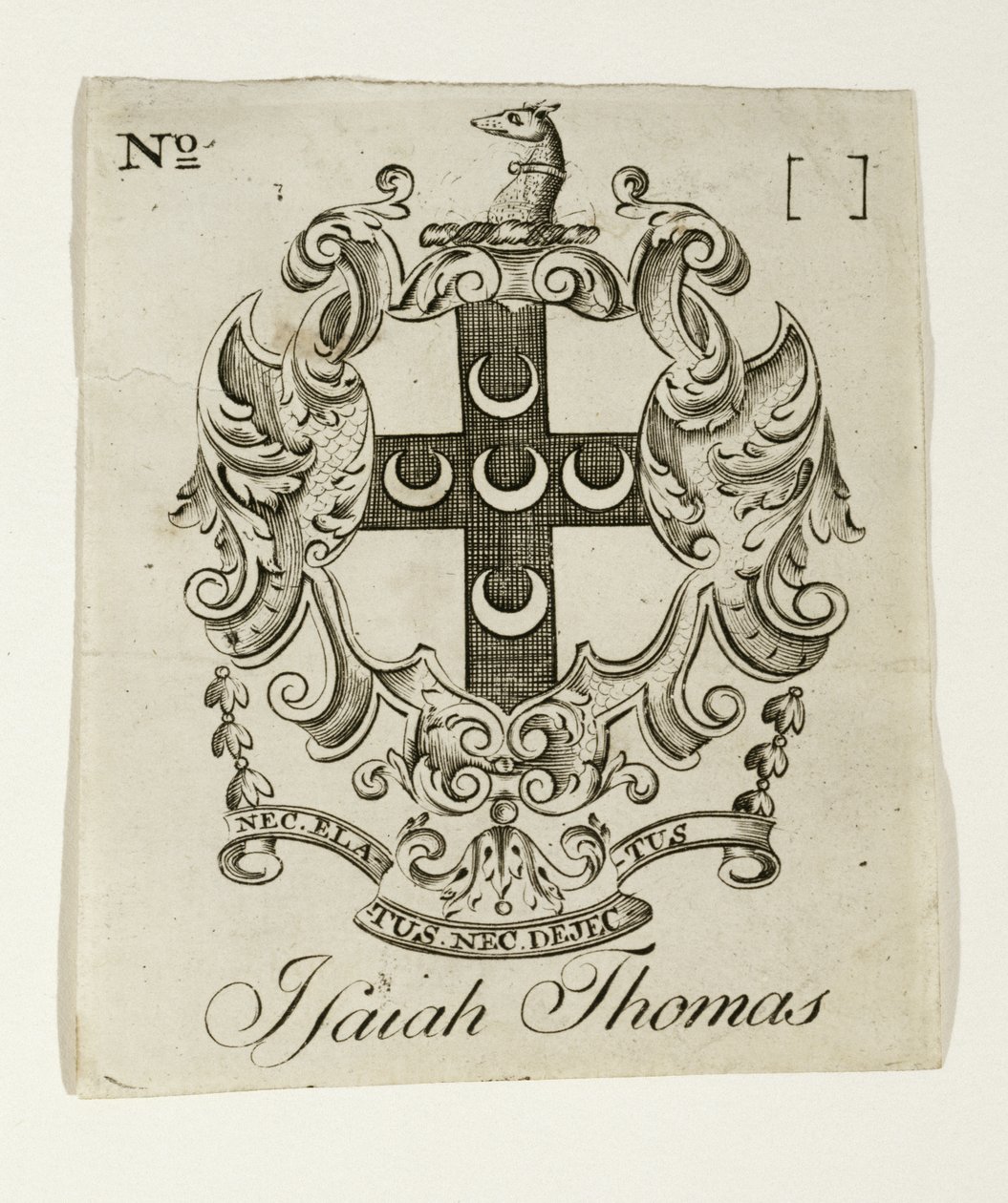 以赛亚·托马斯（1749-1831），c。 1765-1770年（在普通纸上雕刻） 作者 保罗·里维尔