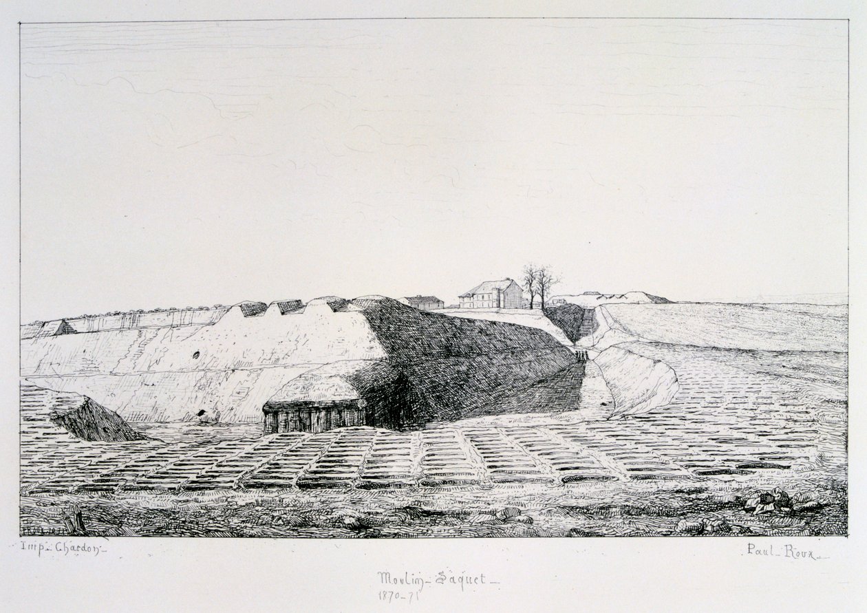 Moulin Saquet，巴黎围困，1870-1871年 作者 保罗·鲁