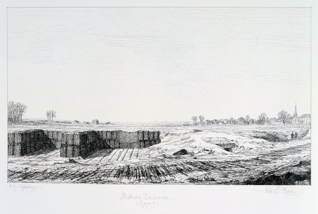 普鲁士炮台，巴黎围困，1870-1871年 作者 保罗·鲁
