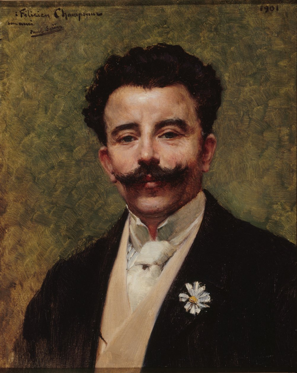 菲利西安-尚索尔1859-1934年的画像，1901年。 作者 保罗·塞恩