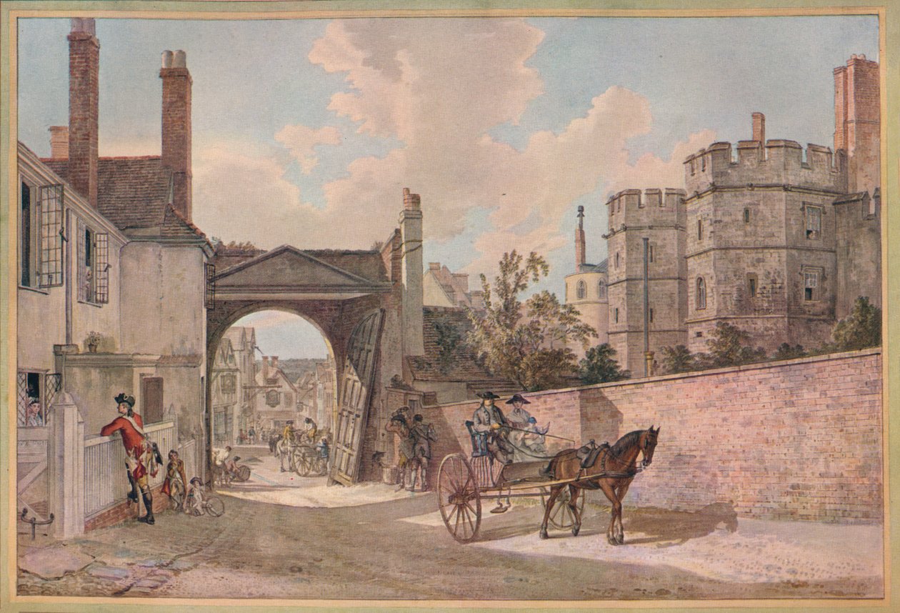 伊丽莎白女王门户（Queen Elizabeths Gateway），温莎城堡，c1780 作者 保罗·桑德比