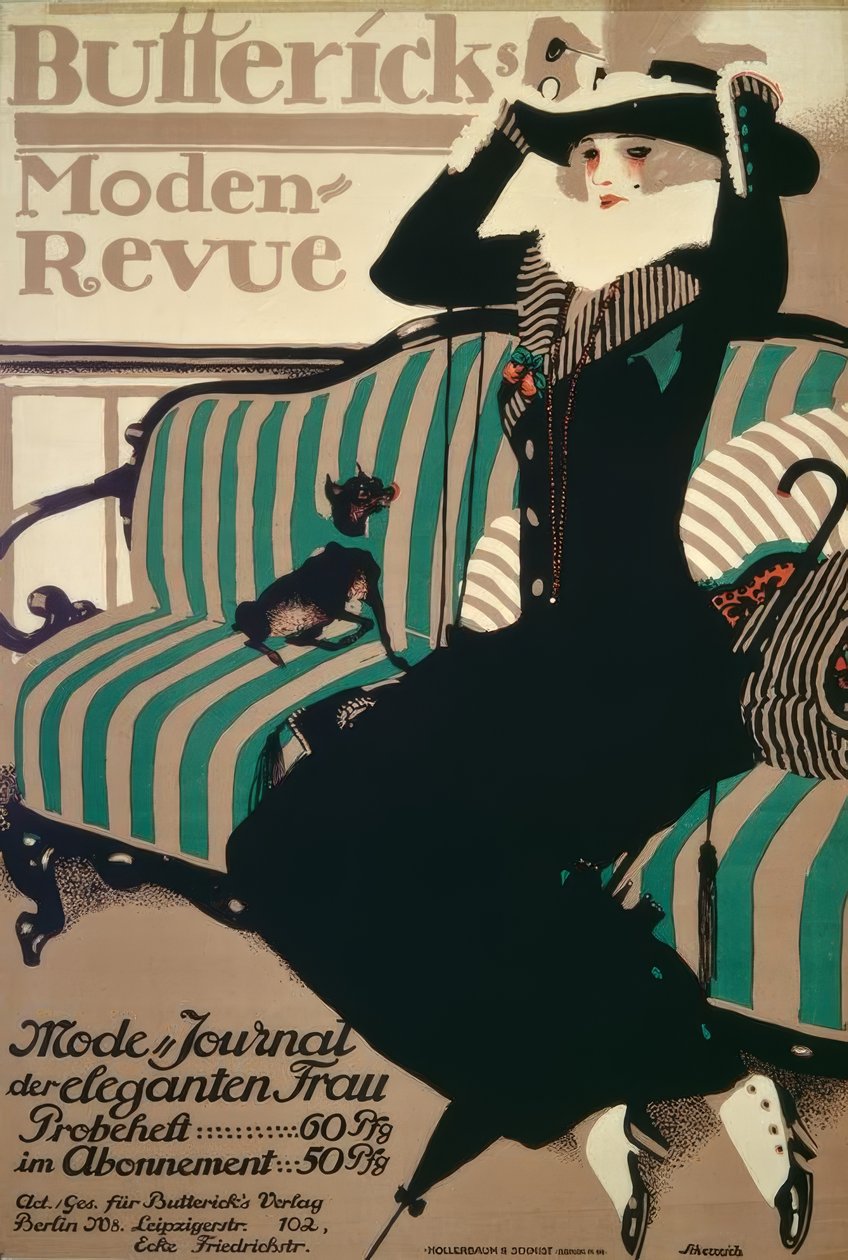Buttericks Moden-Revue -海报1912 by P.Scheurich 作者 保罗·舒里希