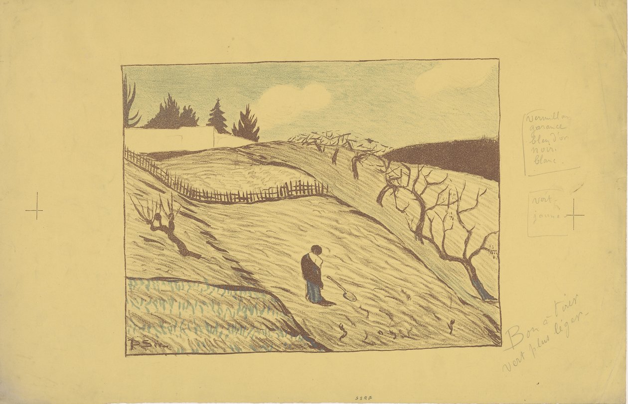 La fin du jour（一天的结束）1893（彩色平版印刷） 作者 保罗·塞鲁西耶