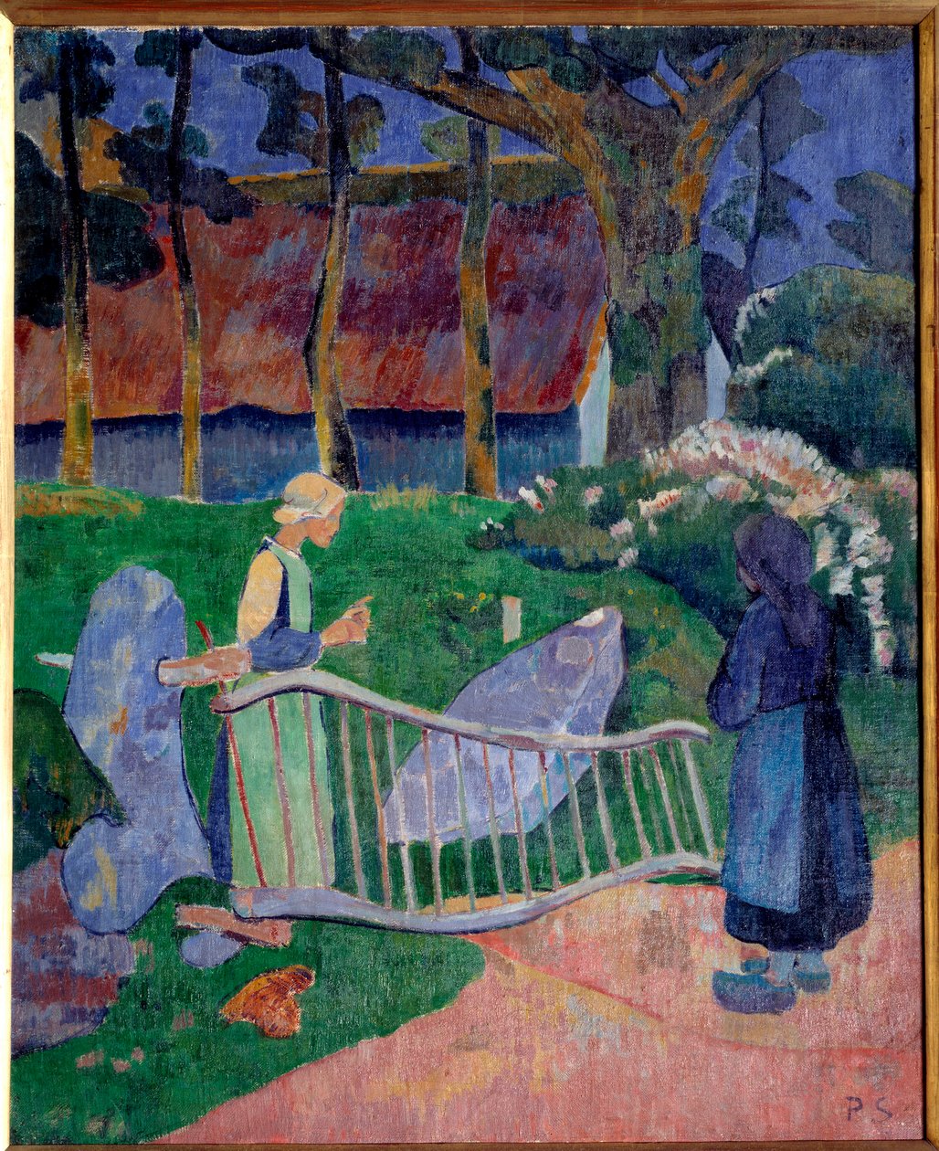 花桶或 pouldu。 保罗·塞鲁西耶 (1863-1927) 的绘画 作者 保罗·塞鲁西耶
