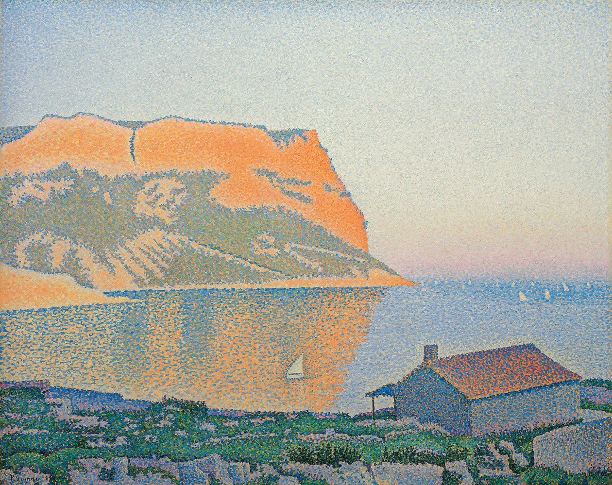 Cap Canaille，卡西斯（Cassis），1889年 作者 保罗·西尼亚克