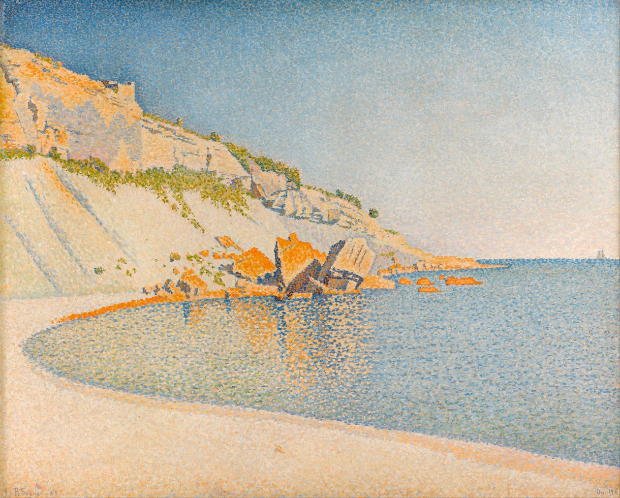 "卡西斯，伦巴第角，作品 196" Peinture de Paul Signac (1863-1935) 1889 - Oil on canvas Dim 83.5x99.8 cm Gemeentemuseum Den Haag 作者 保罗·西尼亚克