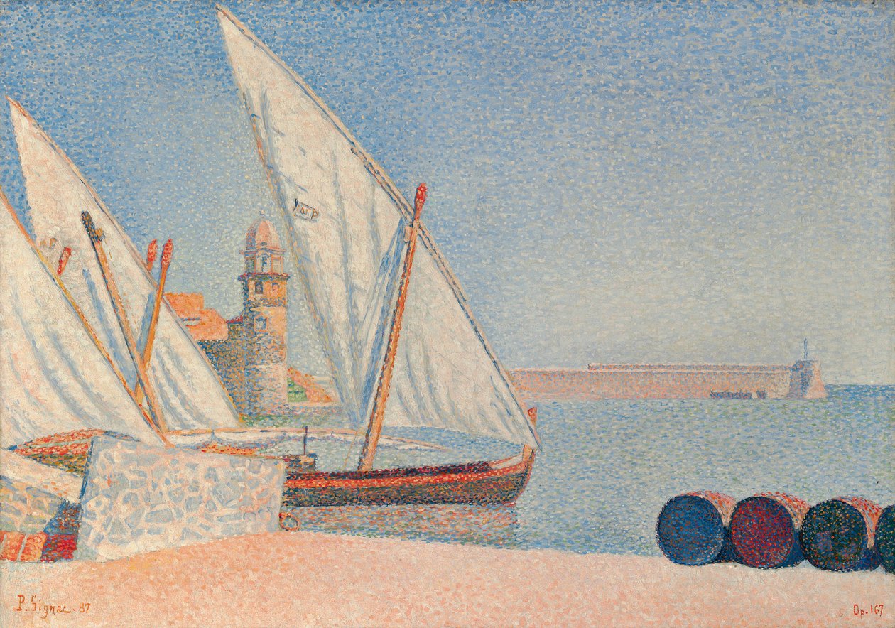 科利尤尔（Les Balancelles），1887年 作者 保罗·西尼亚克