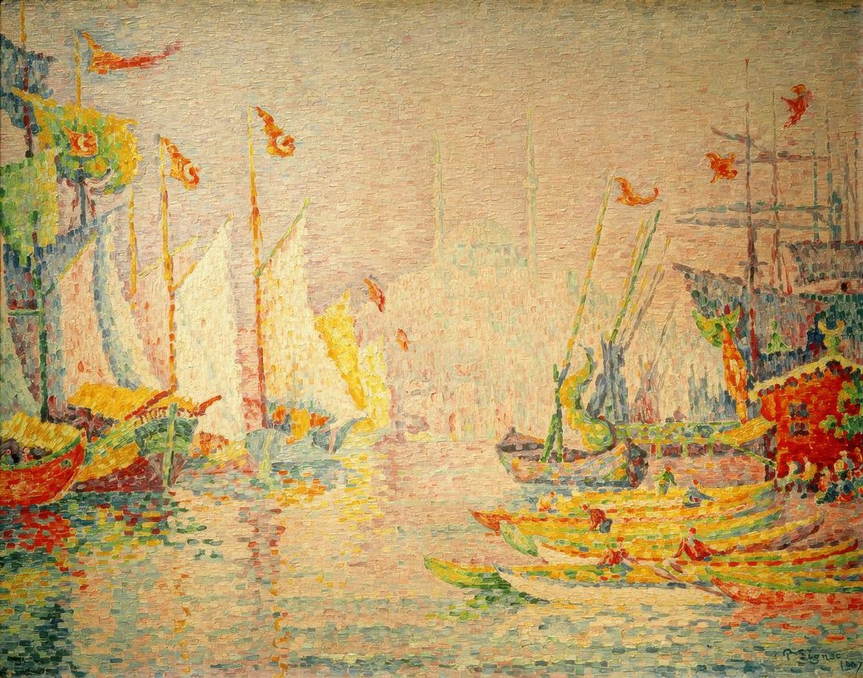君士坦丁堡，金角-绘画诉Chr。保罗·西尼亚克 作者 保罗·西尼亚克