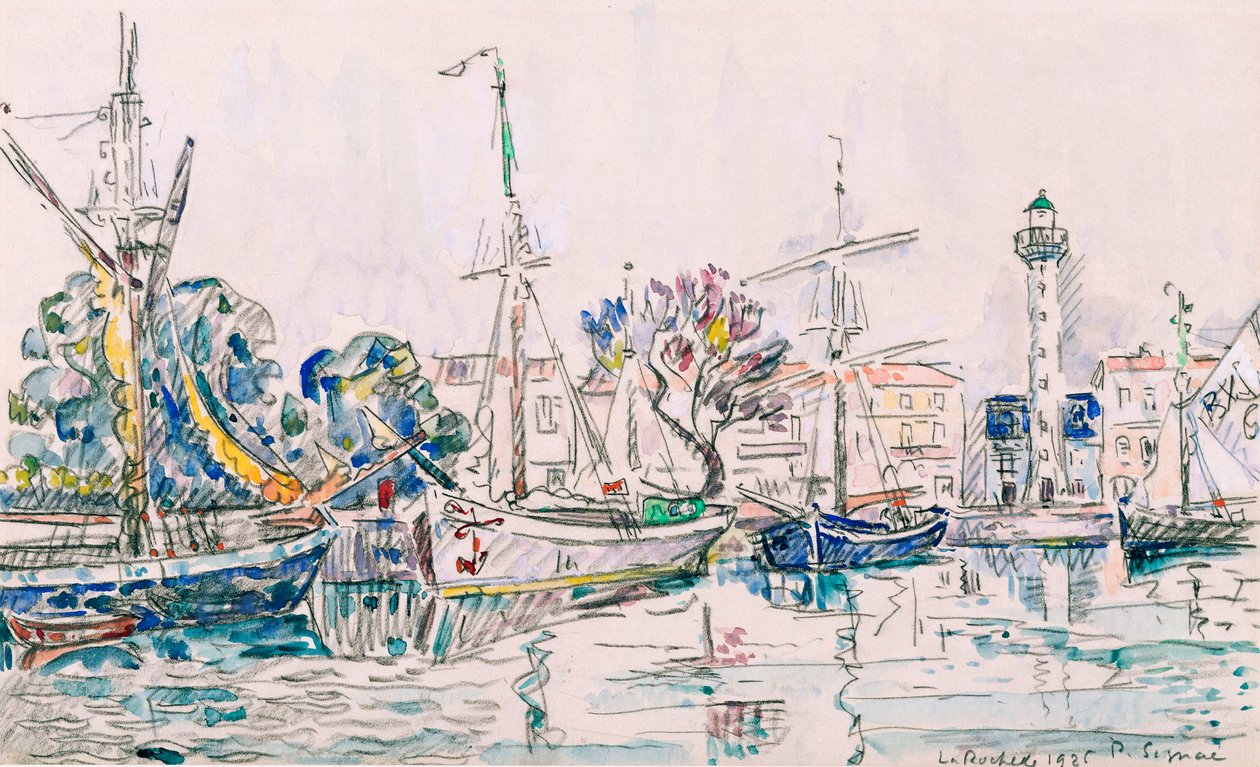 拉罗谢尔，1925年 作者 保罗·西尼亚克