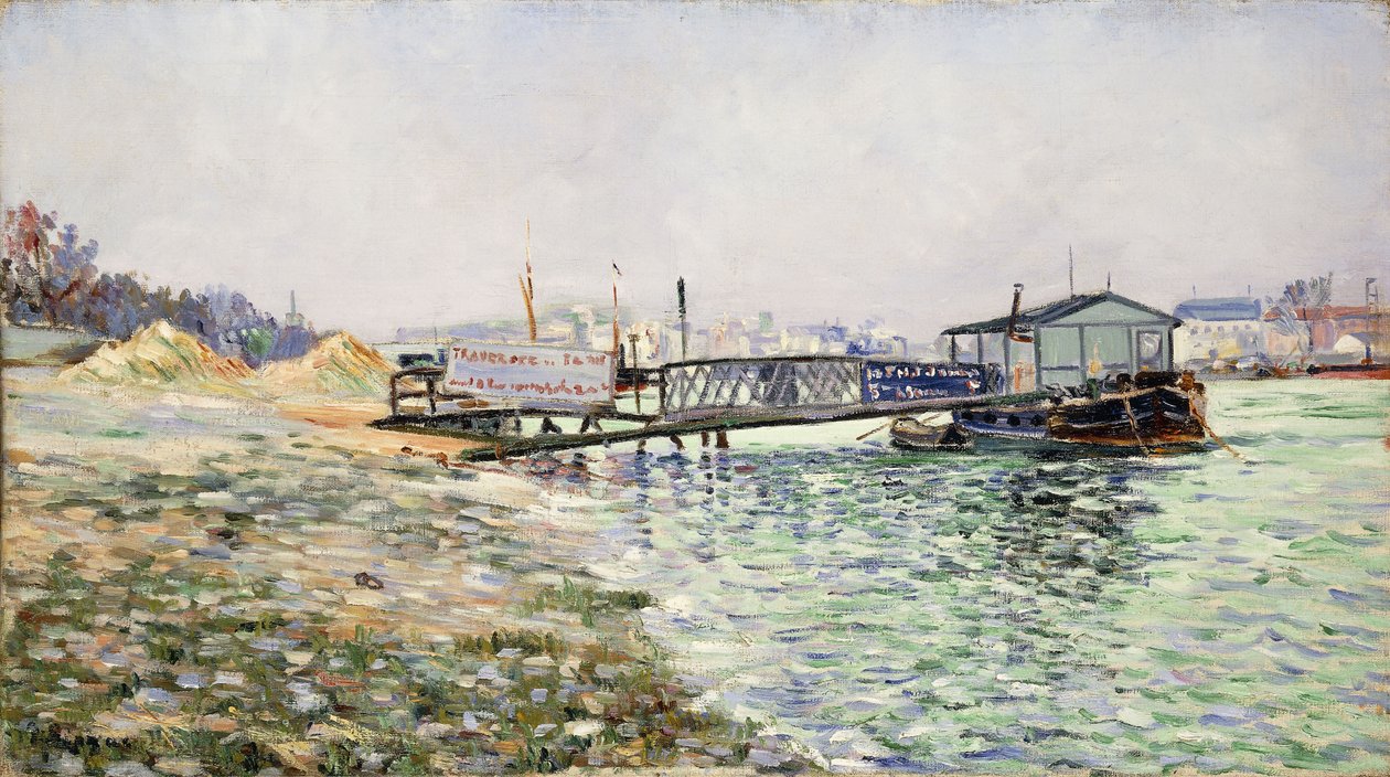 塞纳河在植物园，1884年 作者 保罗·西尼亚克