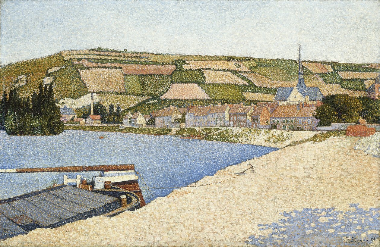 Les Andelys，“ Aval海岸”，1886年 作者 保罗·西尼亚克