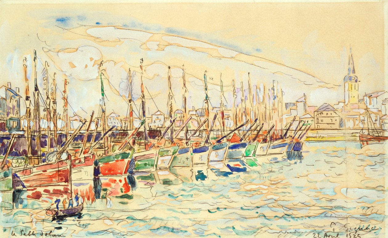 Les Sables d“ Olonne，1922年 作者 保罗·西尼亚克