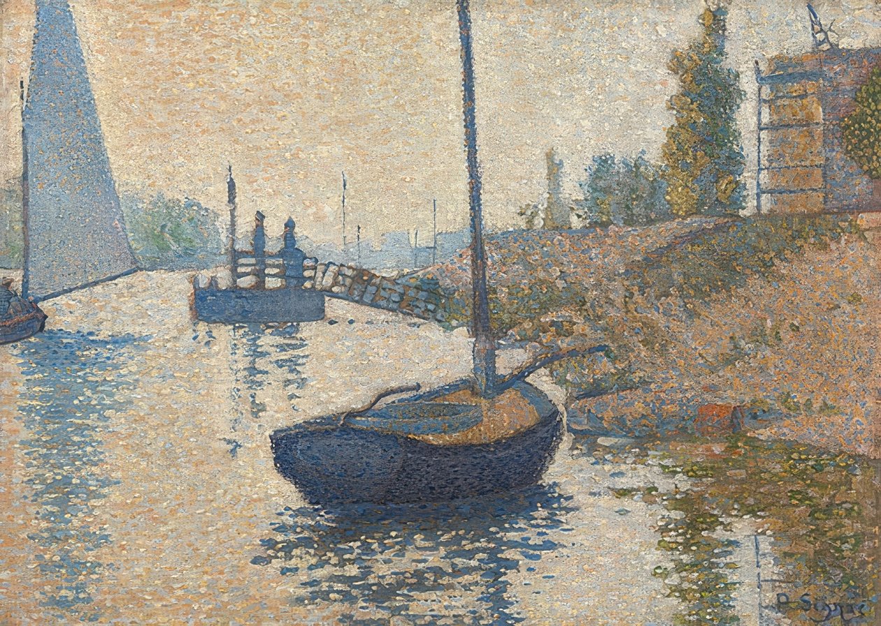 Ponti de laFélicitébeiAsnières（Opus No. 143）。 1886年 作者 保罗·西尼亚克